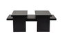 Nordure Mesa de Café Madera Negra 110x30x45 cm Mesa Pequeña 25x39.3x60 cm Tablero Melamina